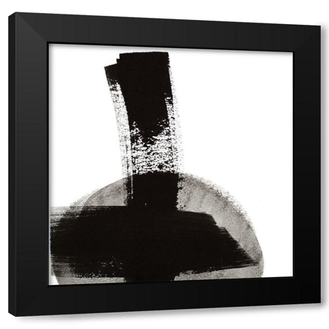 Black Moon II Black Modern Wood Framed Art Print with Double Matting by Pinto, Patricia