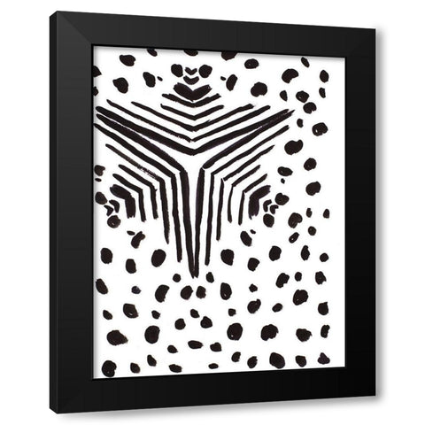 Black and White Design I Black Modern Wood Framed Art Print by Pinto, Patricia