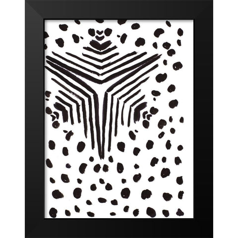 Black and White Design I Black Modern Wood Framed Art Print by Pinto, Patricia