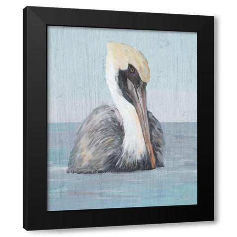 Pelican Wash II Black Modern Wood Framed Art Print by DeRice, Julie