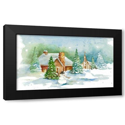 Holiday Town I Black Modern Wood Framed Art Print by Loreth, Lanie