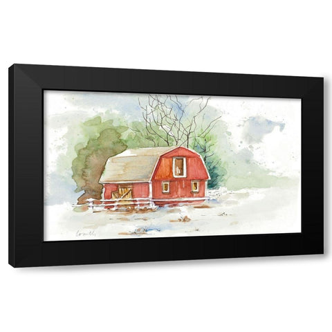 Holiday Town II Black Modern Wood Framed Art Print by Loreth, Lanie