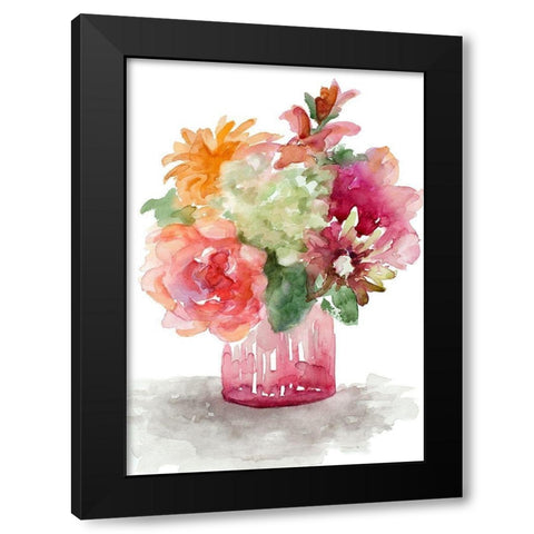 Spring Florals in Vase Black Modern Wood Framed Art Print by Loreth, Lanie