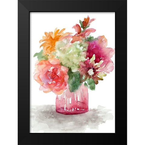 Spring Florals in Vase Black Modern Wood Framed Art Print by Loreth, Lanie