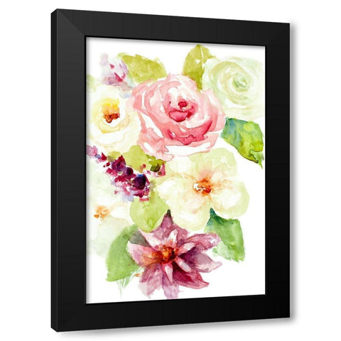 Summer Blooms Black Modern Wood Framed Art Print by Loreth, Lanie