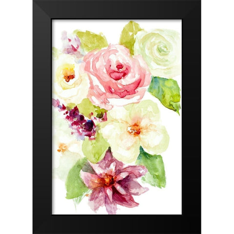 Summer Blooms Black Modern Wood Framed Art Print by Loreth, Lanie