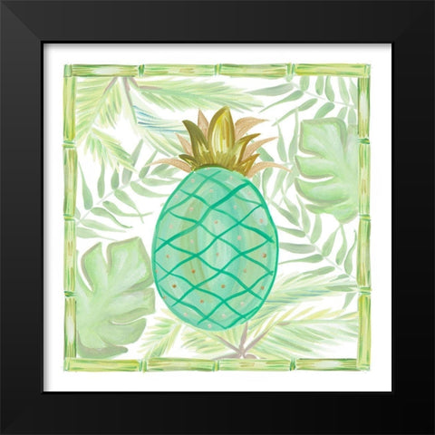 Tropical Pineapple II Black Modern Wood Framed Art Print by Del Sol, Ani