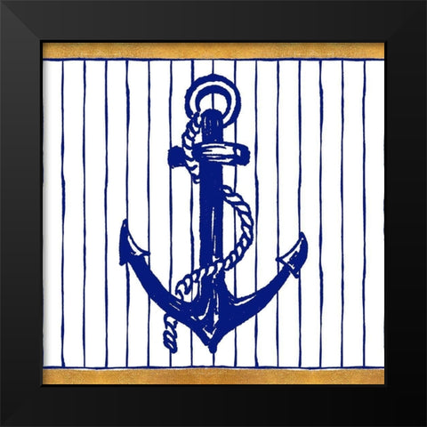 Nautical Anchor I Black Modern Wood Framed Art Print by Pinto, Patricia
