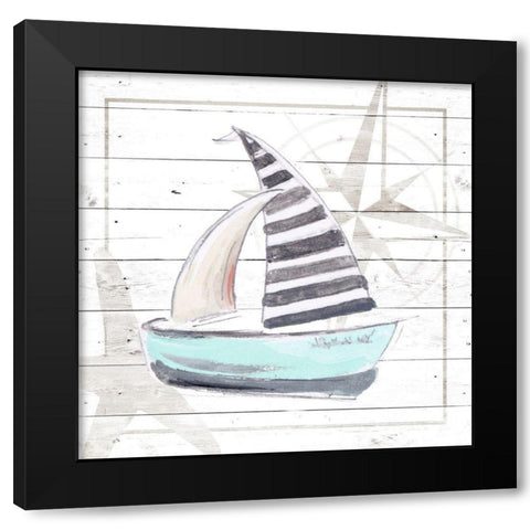 Explore Nautical III Black Modern Wood Framed Art Print with Double Matting by Pinto, Patricia