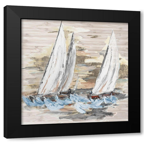 Rough Sailing II Black Modern Wood Framed Art Print with Double Matting by Pinto, Patricia