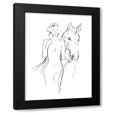 New Nudes II Black Modern Wood Framed Art Print with Double Matting by Pinto, Patricia