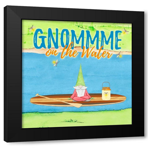 Gnomes on the Water II Black Modern Wood Framed Art Print by Edwins, Hugo