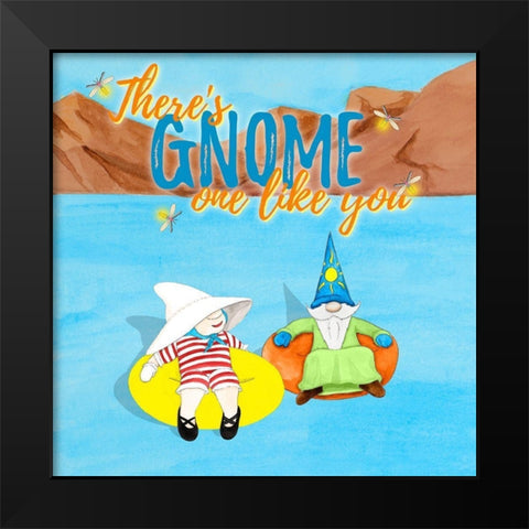 Gnome One Like You Tubing Black Modern Wood Framed Art Print by Edwins, Hugo
