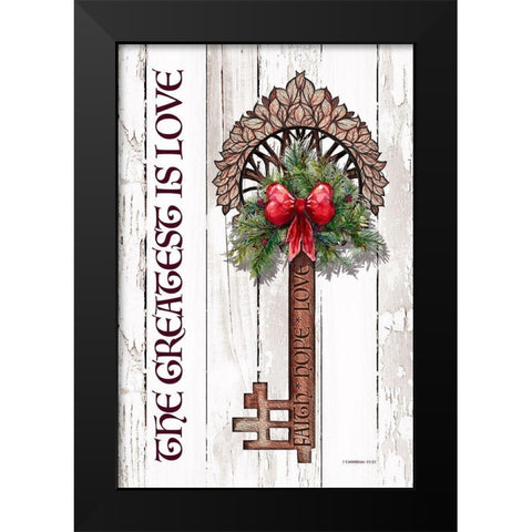 Holiday Key I Black Modern Wood Framed Art Print by Diannart