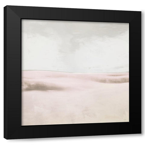 Blush Balance I Black Modern Wood Framed Art Print by Meneely, Dan