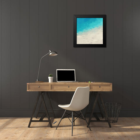 Ocean Blue Sea I Black Modern Wood Framed Art Print by Meneely, Dan