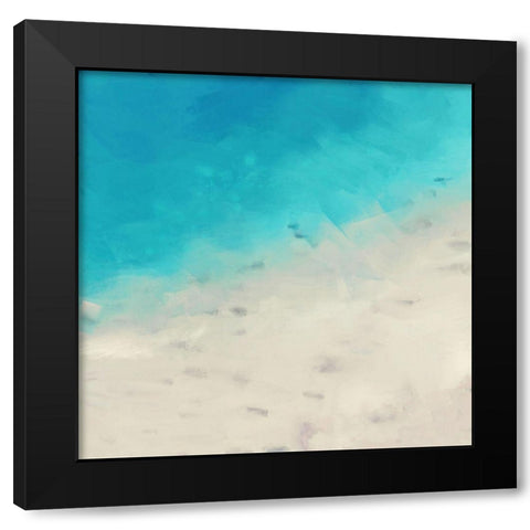 Ocean Blue Sea I Black Modern Wood Framed Art Print with Double Matting by Meneely, Dan
