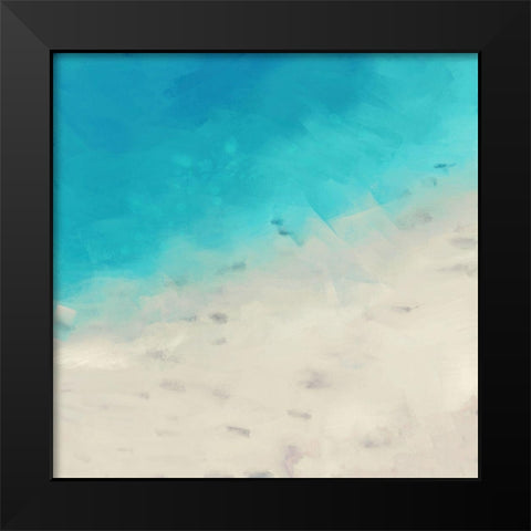 Ocean Blue Sea I Black Modern Wood Framed Art Print by Meneely, Dan