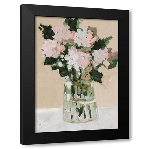 Pink Flower Arrangement Black Modern Wood Framed Art Print by Slivka, Jane