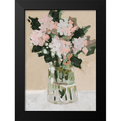 Pink Flower Arrangement Black Modern Wood Framed Art Print by Slivka, Jane