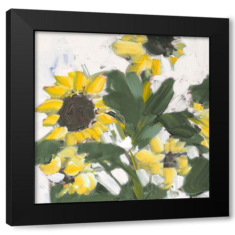 Sunflower Garden Black Modern Wood Framed Art Print with Double Matting by Slivka, Jane