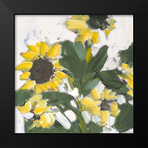 Sunflower Garden Black Modern Wood Framed Art Print by Slivka, Jane