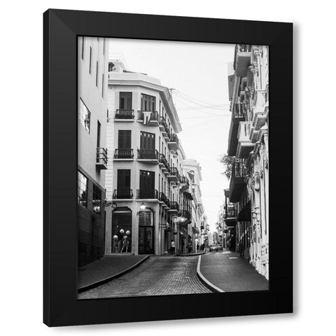 Viejo San Juan I Black Modern Wood Framed Art Print with Double Matting by Acosta