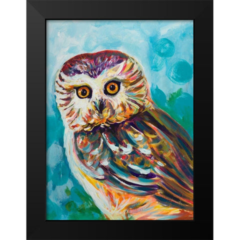 Colorful Owl Black Modern Wood Framed Art Print by Beauchamp, Andy