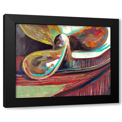 Decorative Fan Black Modern Wood Framed Art Print by Beauchamp, Andy