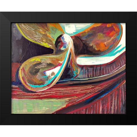 Decorative Fan Black Modern Wood Framed Art Print by Beauchamp, Andy