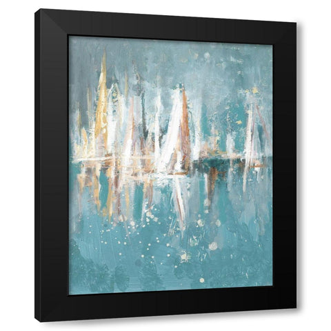 Boats Slowly Fading Black Modern Wood Framed Art Print by Beauchamp, Andy