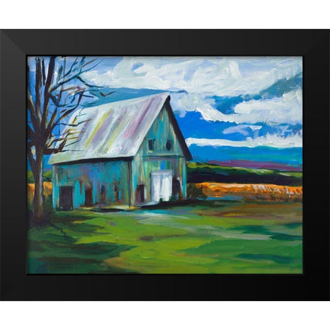 Old Barn Black Modern Wood Framed Art Print by Beauchamp, Andy