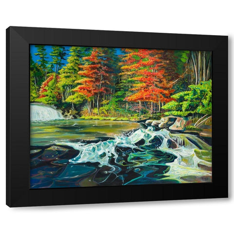 Running River I Black Modern Wood Framed Art Print by Beauchamp, Andy