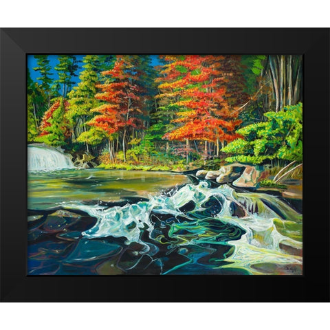 Running River I Black Modern Wood Framed Art Print by Beauchamp, Andy