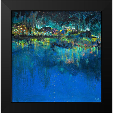 Lake Butler Abstract Black Modern Wood Framed Art Print by Beauchamp, Andy