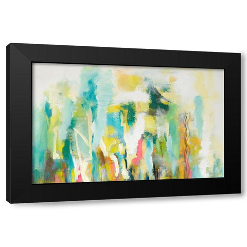 Mist of the Crowd Abstract Black Modern Wood Framed Art Print by Beauchamp, Andy