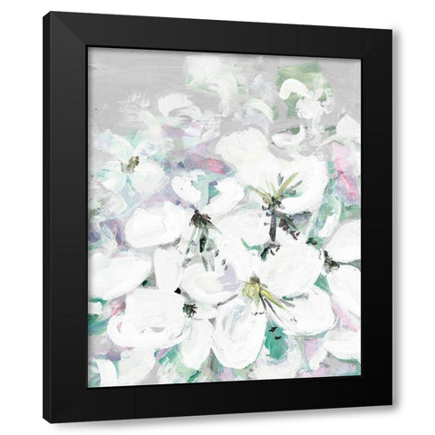 White Orchids Black Modern Wood Framed Art Print by Beauchamp, Andy