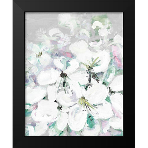 White Orchids Black Modern Wood Framed Art Print by Beauchamp, Andy