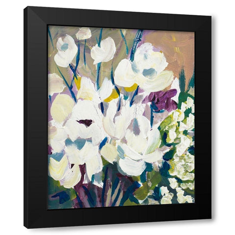 Painting of Orchids Black Modern Wood Framed Art Print by Beauchamp, Andy
