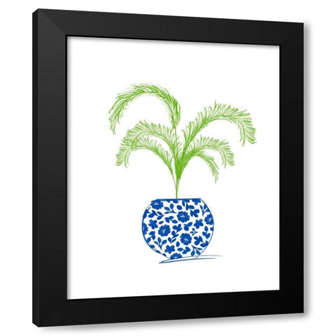 Potted Plant I Black Modern Wood Framed Art Print by Quach, Anna