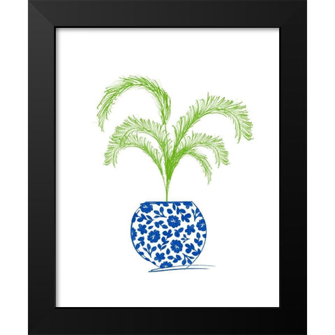 Potted Plant I Black Modern Wood Framed Art Print by Quach, Anna