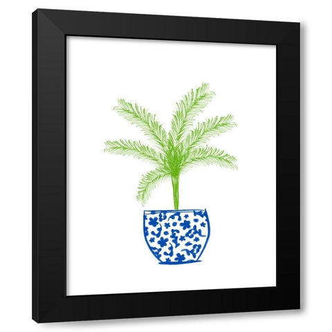 Potted Plant II Black Modern Wood Framed Art Print by Quach, Anna