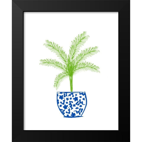 Potted Plant II Black Modern Wood Framed Art Print by Quach, Anna