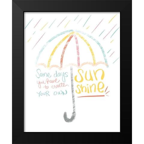 Sunshine Black Modern Wood Framed Art Print by Quach, Anna