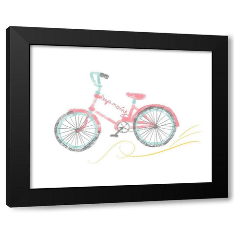Keep Moving Black Modern Wood Framed Art Print by Quach, Anna