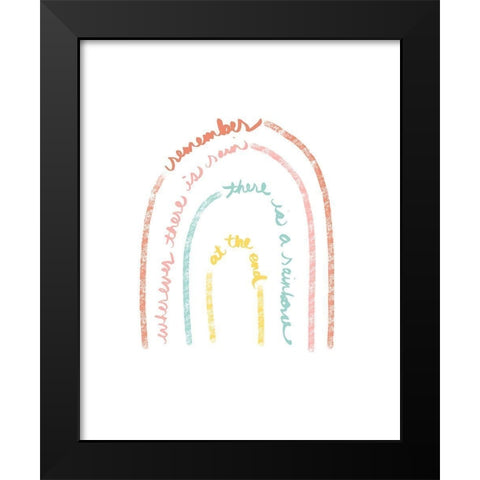 Rain and Rainbows Black Modern Wood Framed Art Print by Quach, Anna