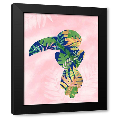 Toucan Black Modern Wood Framed Art Print with Double Matting by Quach, Anna