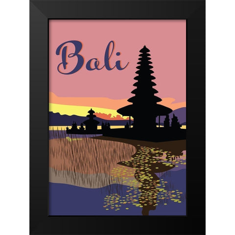 Bali Black Modern Wood Framed Art Print by Bucheli, Jen