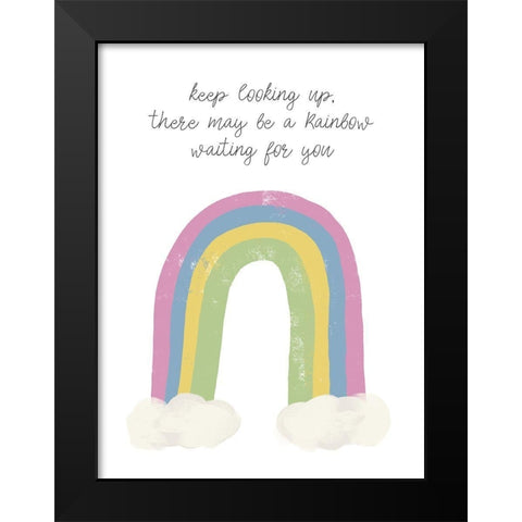 A Rainbow Waiting for You Black Modern Wood Framed Art Print by Wilson, Kali
