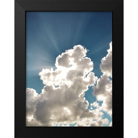 Bursting Cloud Black Modern Wood Framed Art Print by Bucheli, Jen
